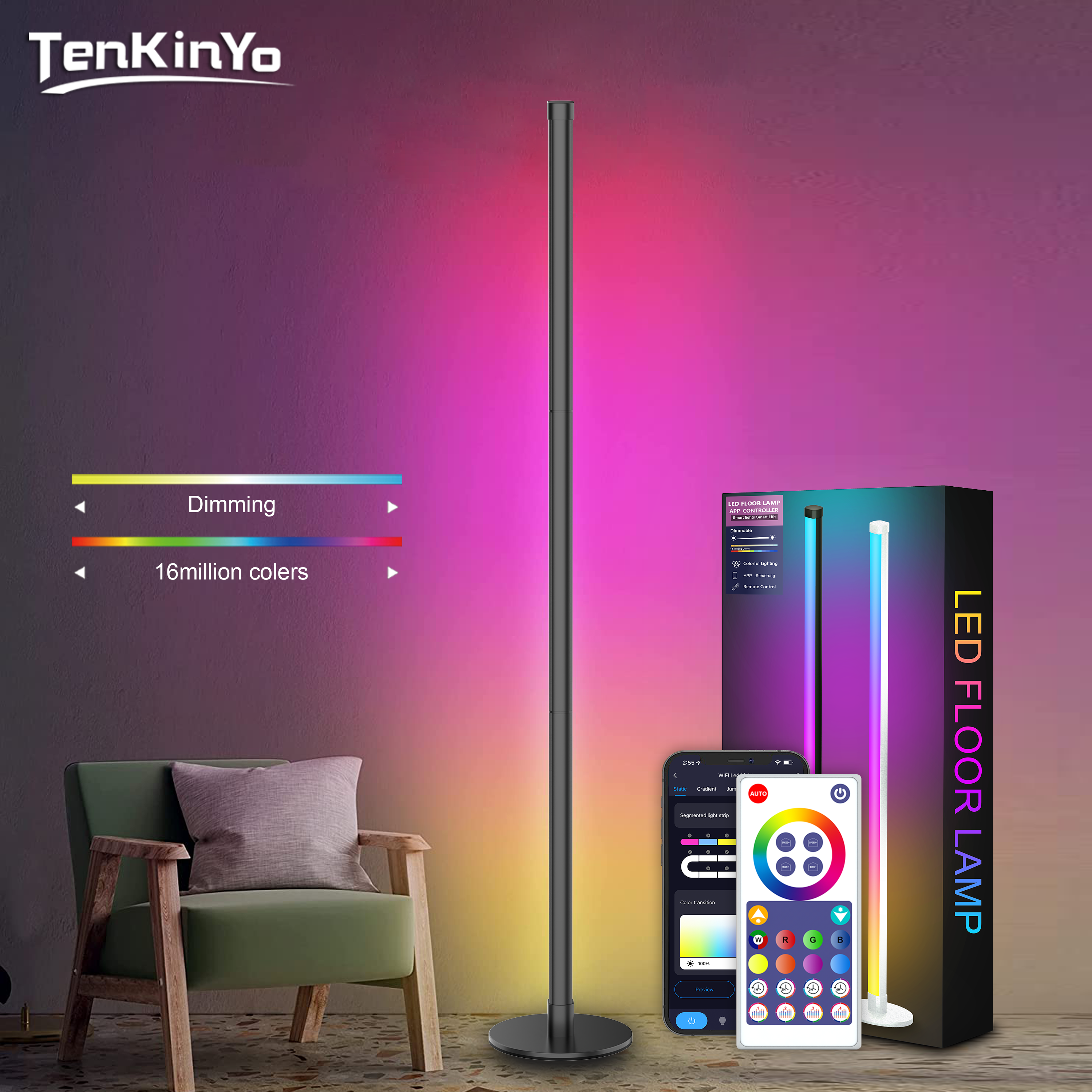 RGBIC Corner Floor Lamp  Smart - Esports Gaming Room recensione e prezzo