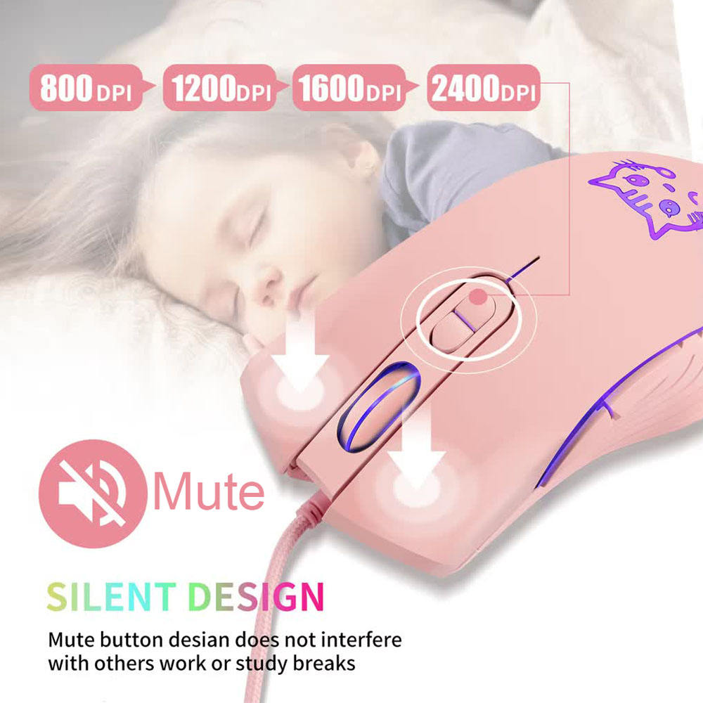 Wired USB Gaming Mouse Pink Co - Esports Gaming Maus recensione e prezzo
