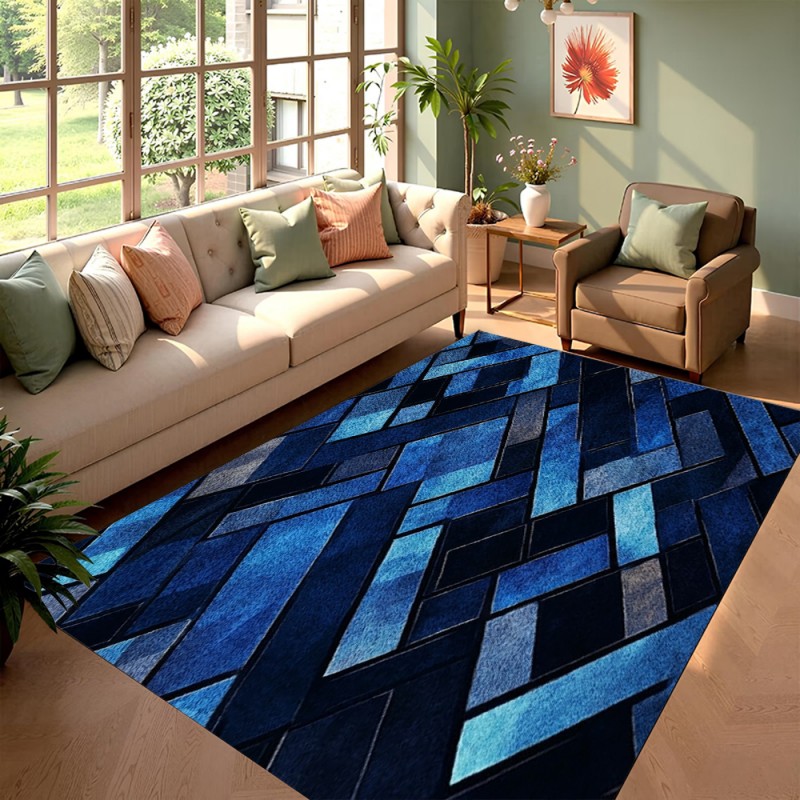 Nordic Blue Geometric Patchwor - Esports Gaming Room recensione e prezzo